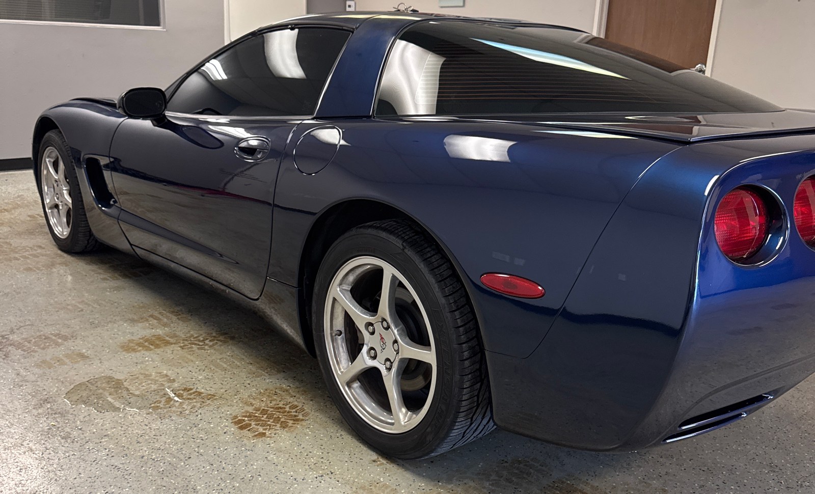 Finished blue coupe in Bravada's Yorba Linda shop