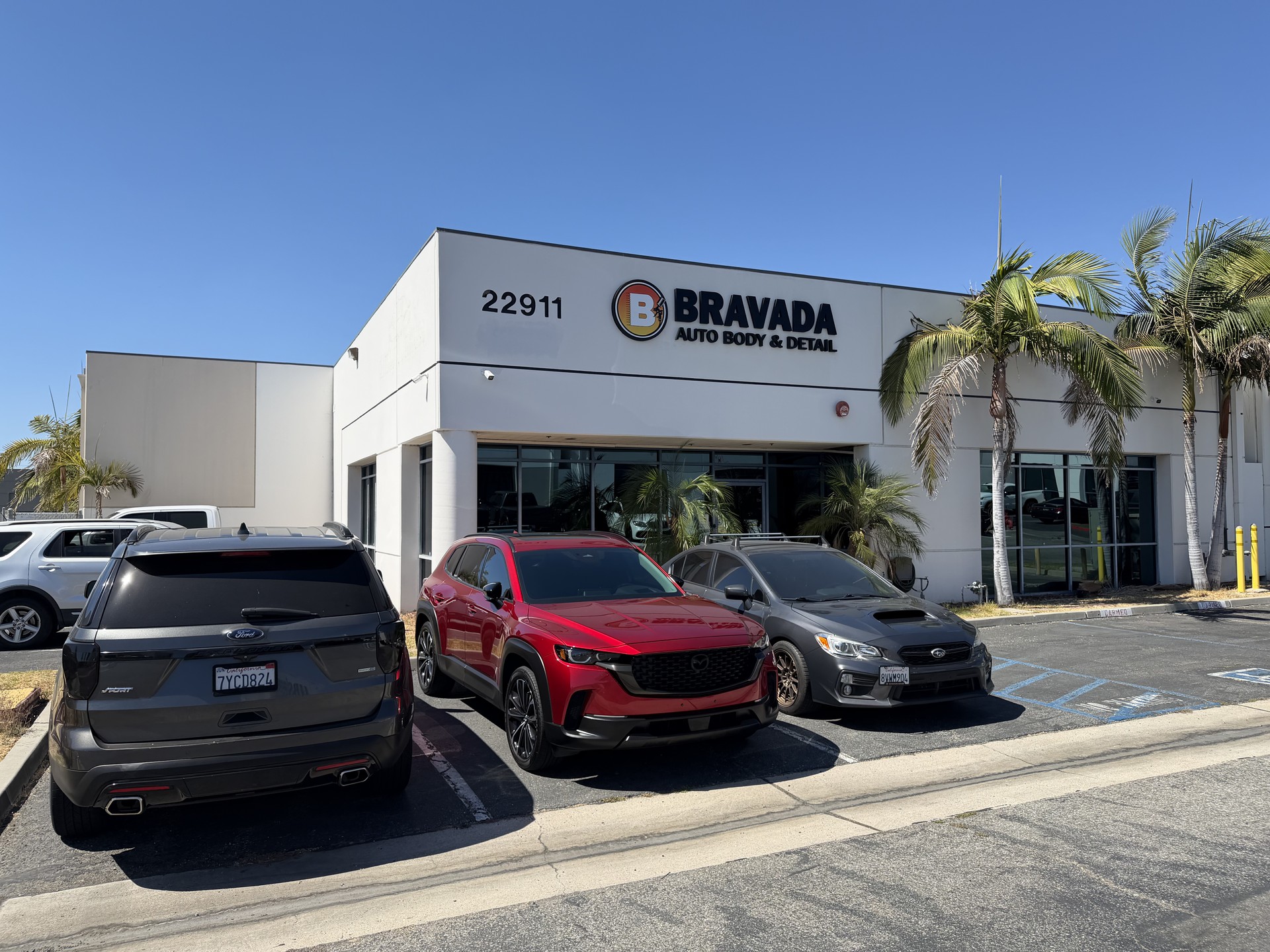 Bravada Auto Body and Detail storefront at 22911 Savi Ranch Parkway